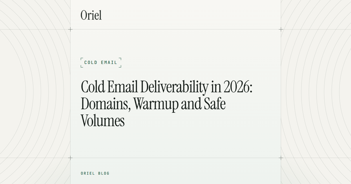 Cold Email Deliverability in 2026: Domains, Warmup and Safe Volumes