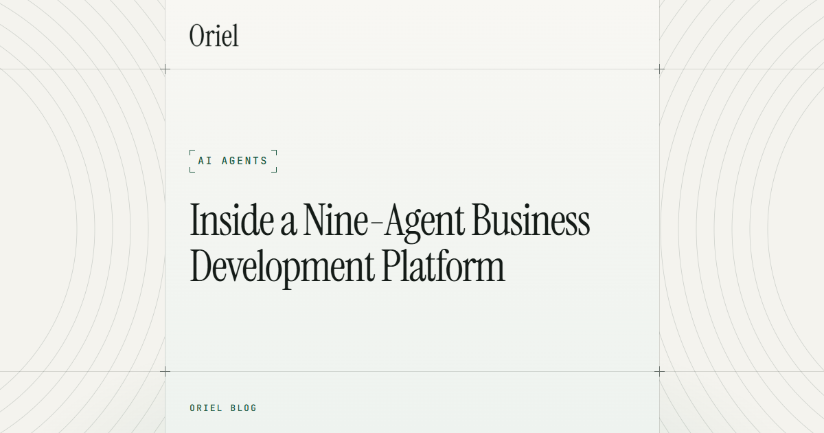 Inside a Nine-Agent Business Development Platform